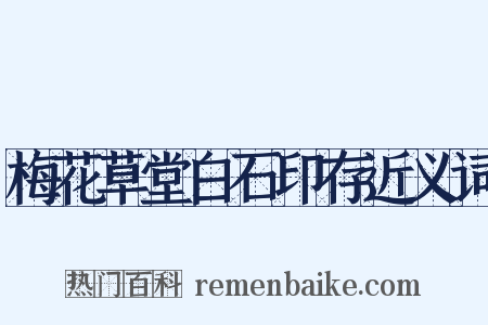 梅花草堂白石印存近义词是什么意思的图片